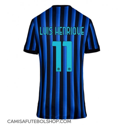 Camisa de time de futebol Inter Milan Luis Henrique #11 Replicas 1º Equipamento Feminina 2025-26 Manga Curta